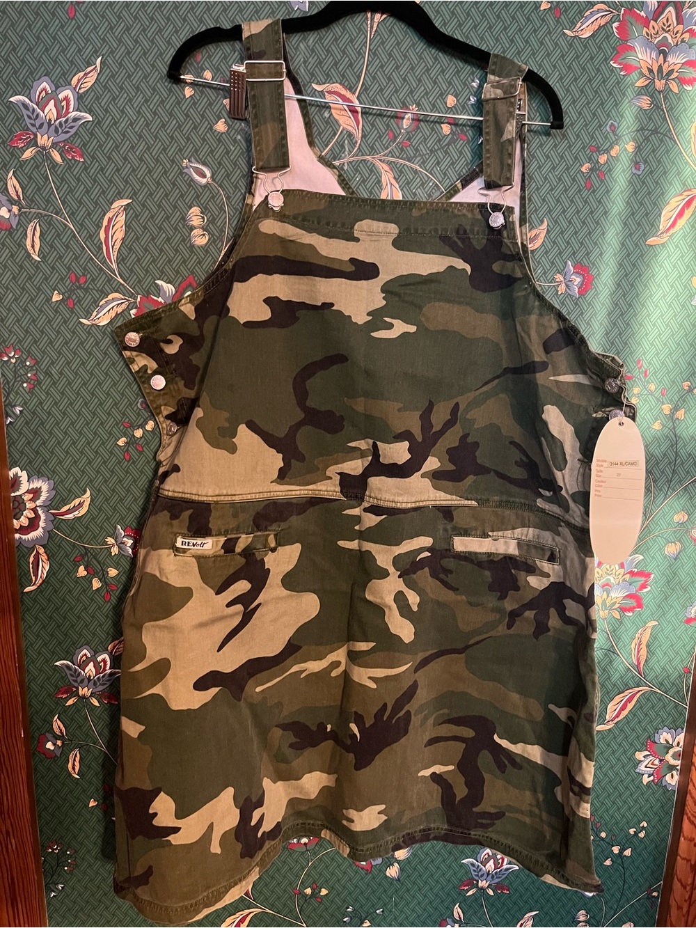 Camo Utility Overall Dress Y2K dead stock!